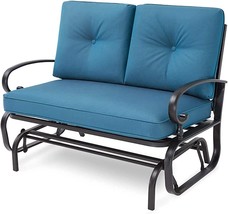 Patio Bench, Porch Glider, Outdoor Swing, Rocking Loveseat, Steel Frame Chair - £166.17 GBP