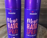 2X Aussie Mega Aerosol Flexible Hold Hairspray ~ 14 oz each - $32.68
