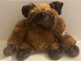 Dan Dee VALENTINE&#39;S DAY Medium Plush Brown 8.5&quot; M Puppy Sitting (2018) - £13.13 GBP