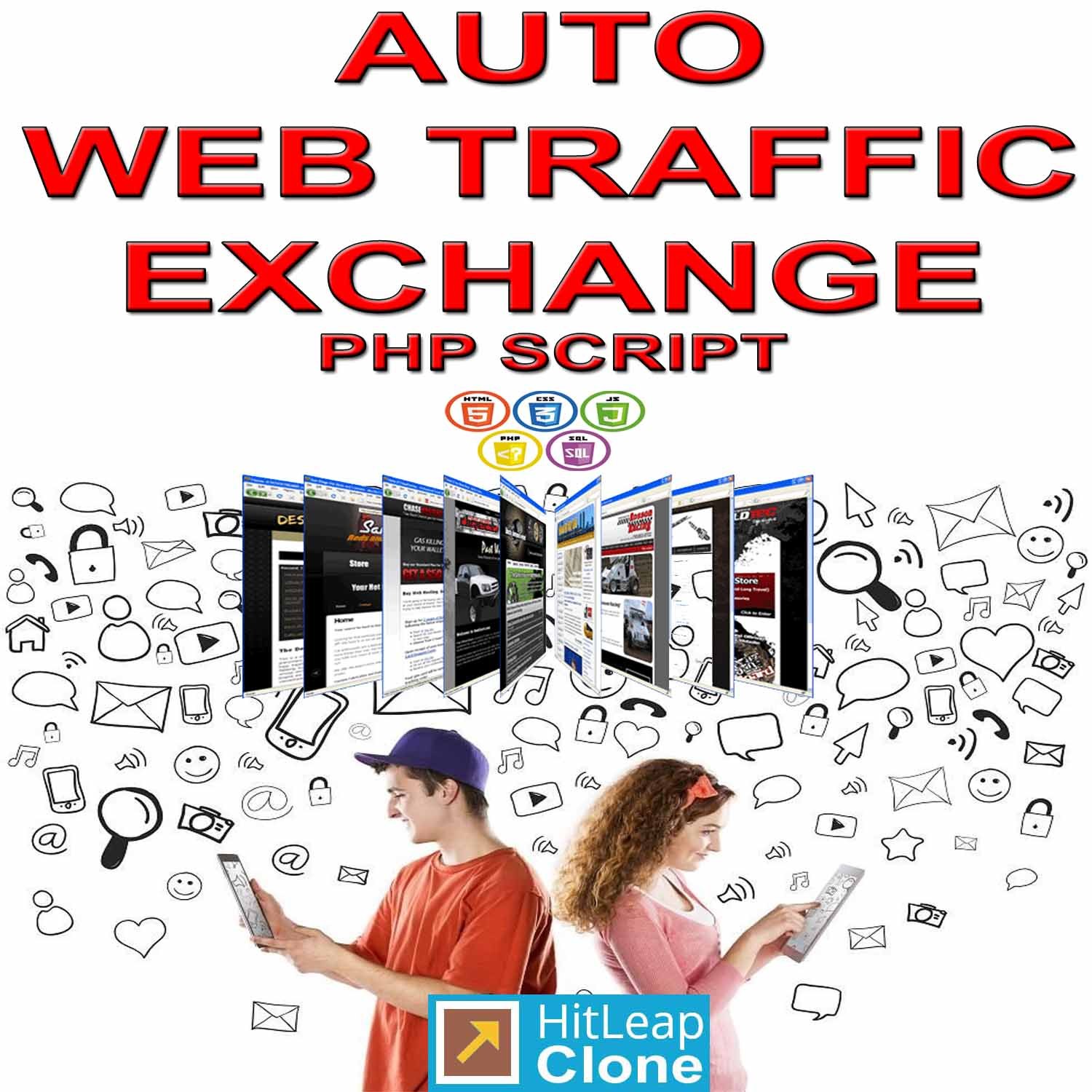 TURNKEY WEBSITE - AUTO WEB TRAFFIC EXCHANGE WEBSITE - HITLEAP CLONE - $34.95