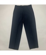 Kenneth Cole Reaction Mens Dress Pants Navy Blue 32x29 Straight Leg Flat... - $9.70