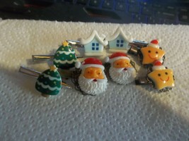 Jewelry Hair clips Christmas 4 sets total of 8 alligator clamp style win... - $12.34
