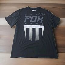 FOX Racing T-Shirt Mens Large Short Sleeve Black Standard Fit E1 - $19.79