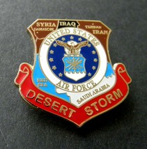 Desert Storm 1991 US Air Force Veteran USAF Shield Lapel Pin Badge 1 inch - £4.54 GBP