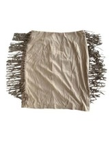 Gretchen Scott Western Cowgirl Skirt Tassel Fringe Knee High SMALL Beige - $29.65