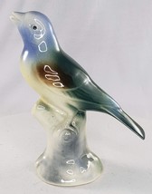 Royal Copley Blue Bird Figurine Porcelain Vintage Green Brown - $14.84