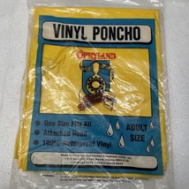 Opryland Home Of American Music Yellow Vinyl Poncho Adult Rain Poncho Vi... - $23.18