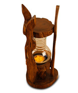Lantern Glass Lantern Wood Tealight Garden Patio Candles Holder Decoration - $852.26 MXN