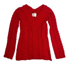 Red Women&#39;s Sweater Beautiful Rich Cozy Cable Knit Classic Sweater Old Navy - £9.28 GBP