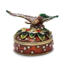 Bejeweled Butterfly &amp; Flowers Trinket Box - £76.73 GBP