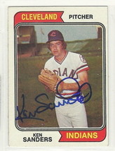 ken sanders signed autographed card 1974 topps - £11.64 GBP