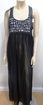 BITCHING &amp; JUNKFOOD ladies black motif maxi dress UK 10 GOTH PUNK ROCK M... - $25.26
