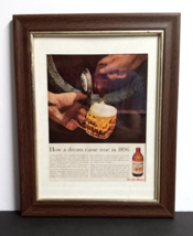 Olympia Brewing Beer Wood Framed Vintage Magazine Cut Print Ad w/ Glass Pane (b) - $19.99