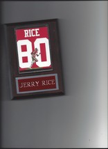 JERRY RICE JERSEY PLAQUE SAN FRANCISCO 49ers FORTY NINERS FOOTBALL NFL - £3.87 GBP
