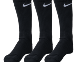Nike Everyday Lightweight Crew Socks 3 Pairs Sports Casual Black NWT SX7... - $31.41