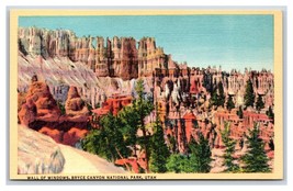 Wall of Windows  Bryce Canyon National Park Utah UT  UNP Linen Postcard Y10 - £2.35 GBP