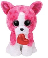 Valentine&#39;s Day TY Romeo Pink Dog Beanie Boos 9&quot; Plush - £11.96 GBP