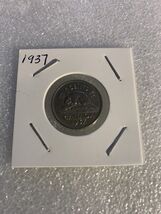 1937 Canada 5 Cents Nickel King George V  Canadian Coin - $2.11