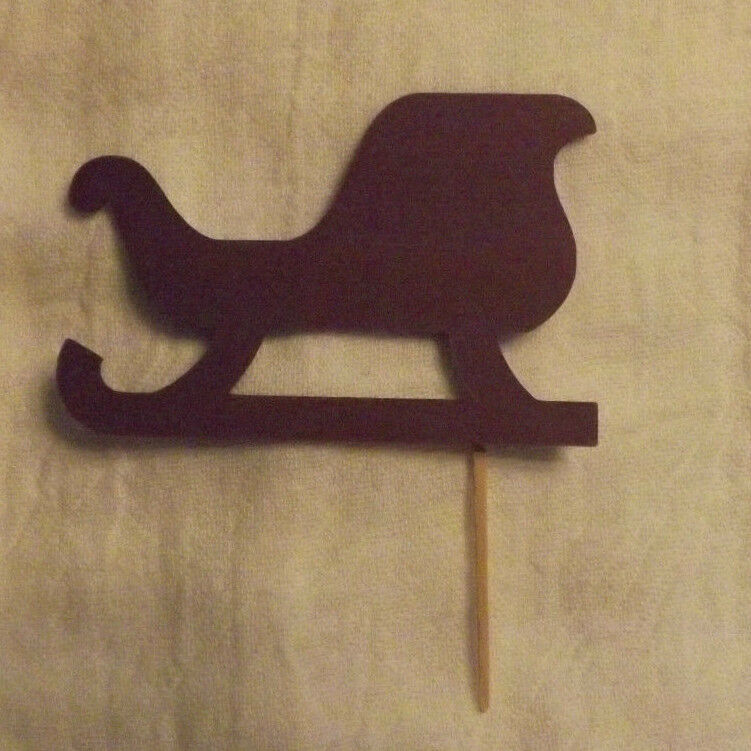 Lot of 12 sleigh Cupcake Toppers!  - $3.95