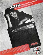 Yngwie Malmsteen Crate G60GT Guitar Amp 1986 advertisement 8 x 11 b/w ad... - $4.18