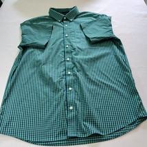 Duluth Trading Co Shirt Men's Green Plaid Cotton Shirt Wrinkle Fighter Sz L Tall image 7