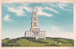 George Washington Masonic National Memorial Alexandria Virginia VA Postcard E05 - £8.60 GBP