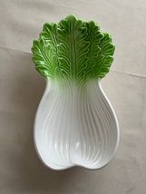 Vintage Napa Cabbage / Bock Choy Shaped Ceramic Veggie Serving Dish Bowl... - $17.82