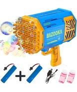 NEW Bazooka Bubble Gun Blower 69 Holes Bubble Machine Toy Blue - £19.82 GBP