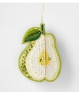 Pear Fruit Ornament Felt Sequin Target Wondershop New With Tag - £6.25 GBP