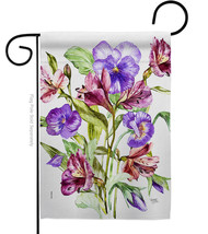 Alpine Violet Bouquet Garden Flag Floral 13 X18.5 Double-Sided House Banner - £15.71 GBP