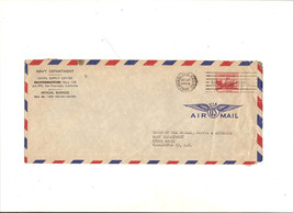 US Navy Department Air Mail Envelope 5 Cent Stamp 1948 Honolulu Hawaii C... - $82.03 MXN