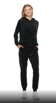 Juicy Couture Black Slate Ultra Plush Velour Tracksuit Hoodie Jogger 2XL - £139.71 GBP