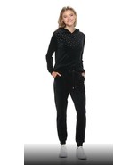 Juicy Couture Black Slate Ultra Plush Velour Tracksuit Hoodie Jogger 2XL - £137.66 GBP