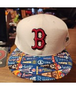 NEW ERA Boston Red Sox fitted size 8 hat baseball cap unique brim - $19.60