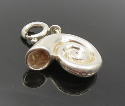 RLM STUDIO 925 Sterling Silver - Vintage Shiny Spiral Shell Pendant - PT6955 - £45.43 GBP
