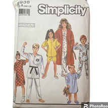 1990 Simplicity 9936 Unisex S to L Pajamas Nightshirt Robe Uncut Complete - $9.87