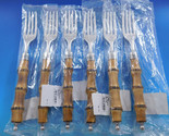 Tahiti by Buccellati Sterling Silver Dinner Fork Set of 6 Bamboo 7 3/4&quot; New - £1,855.80 GBP