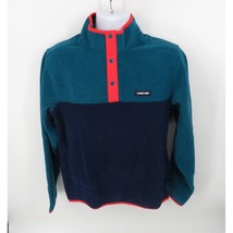 Lands&#39; End Men&#39;s Polar Fleece Navy Aqua Pullover Large New - £17.90 GBP