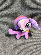 Littlest Pet Shop 9” Plush Zoe Trent Dog Purple Spaniel Hasbro Stuffed A... - $13.80
