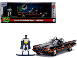 1966 Batmobile Diecast Model Car With Batman Figurine 1 32 Scale Jada Ho... - $44.37 CAD