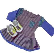American Girl School Stripes Dress and Shoes Retired - $21.84