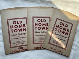 Vintage Lot Of 3 Old Home Town Cigar Cuttings Bags John Weisert Tobacco Co - $239.05 MXN