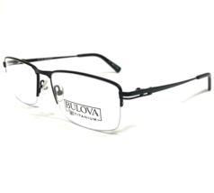 Bulova Eyeglasses Frames Carlsbad Matte Black Rectangular Half Rim 55-17-145 - £40.00 GBP