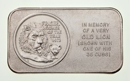 1973 Frasier The Lion Pioneer Excellent État Art Barre 1 ML Argent Barre - £51.77 GBP