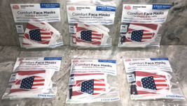 12ea American Flag COMFORTABLE Reusable &amp; Washable Adult Face Masks-NEW-... - £11.77 GBP