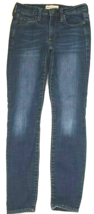 GAP Womens Juniors Jeans Size 00 Reg / 24 R Denim Blue True Skinny Cotton Blend - £9.52 GBP