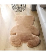 Tennola Bear Shaped Area Rug Cute Bedroom Rugs Soft Fluffy Faux Fur Carp... - $39.94