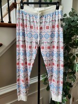 PJ Salvage Women Multicolor Polyester Comfort Waist Pull On Pant Size L - £19.91 GBP