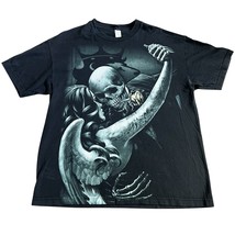 Vintage OG Abel Men&#39;s T Shirt Sz XL Tango Skeleton Angel Rose Double Sid... - $368.13 MXN