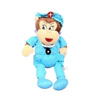 K&amp;K Sales Nurse Monkey 18” Plush The Adventures of Georgie &amp; Gracy Stuff... - £36.48 GBP